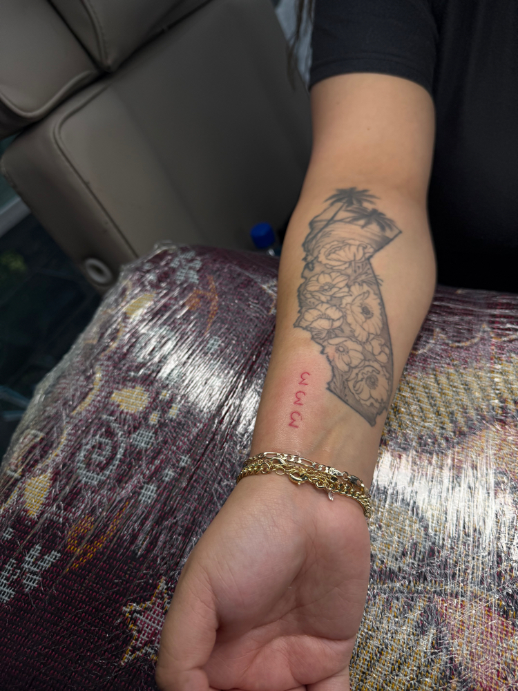 numbers tattoo at Bellezanatt in Phoenix, AZ
