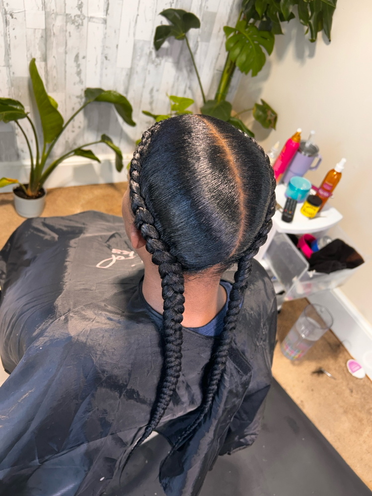 2 Feedin Braids at Magnified looks in Douglasville, GA