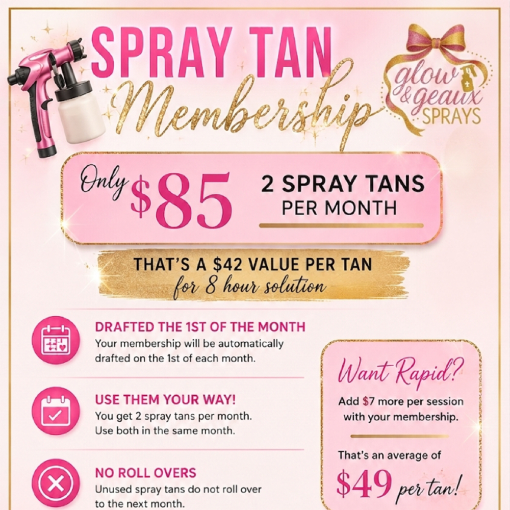 ✨ INTRODUCING THE GLOW & GEAUX SPRA at Glow & Geaux Sprays in Covington, LA