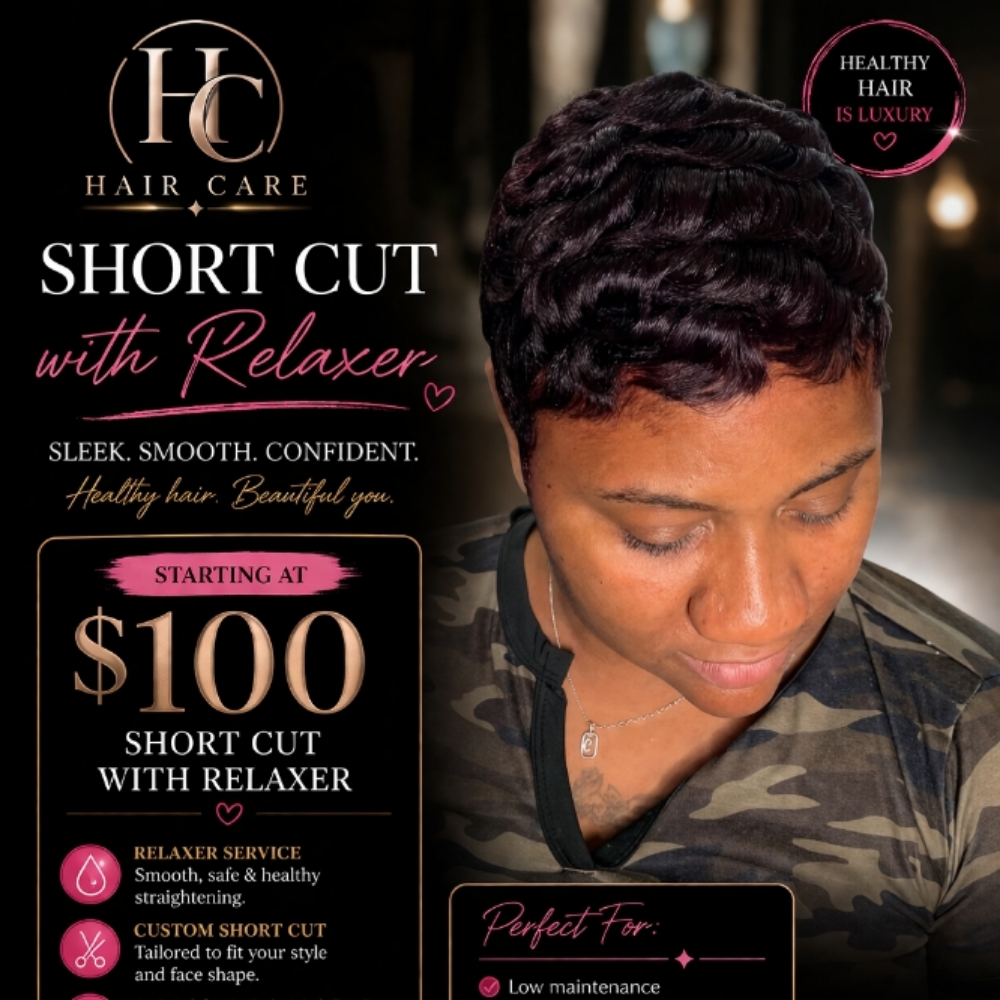 Short Cut with Relaxer at Top Tier Beauty Experience in Cincinnati, OH