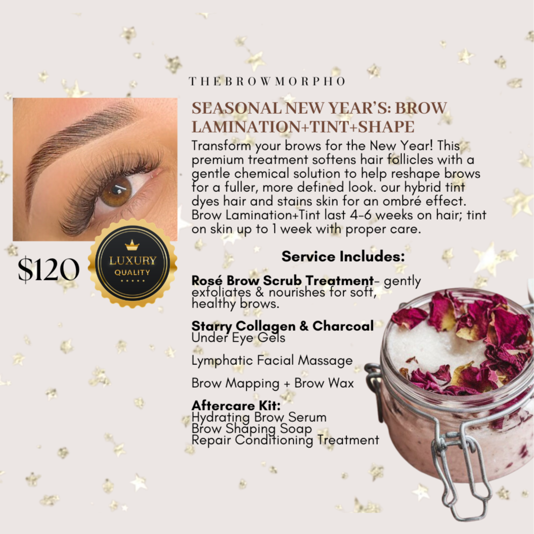 JANUARY:Brow Lamination+Tint+Shape