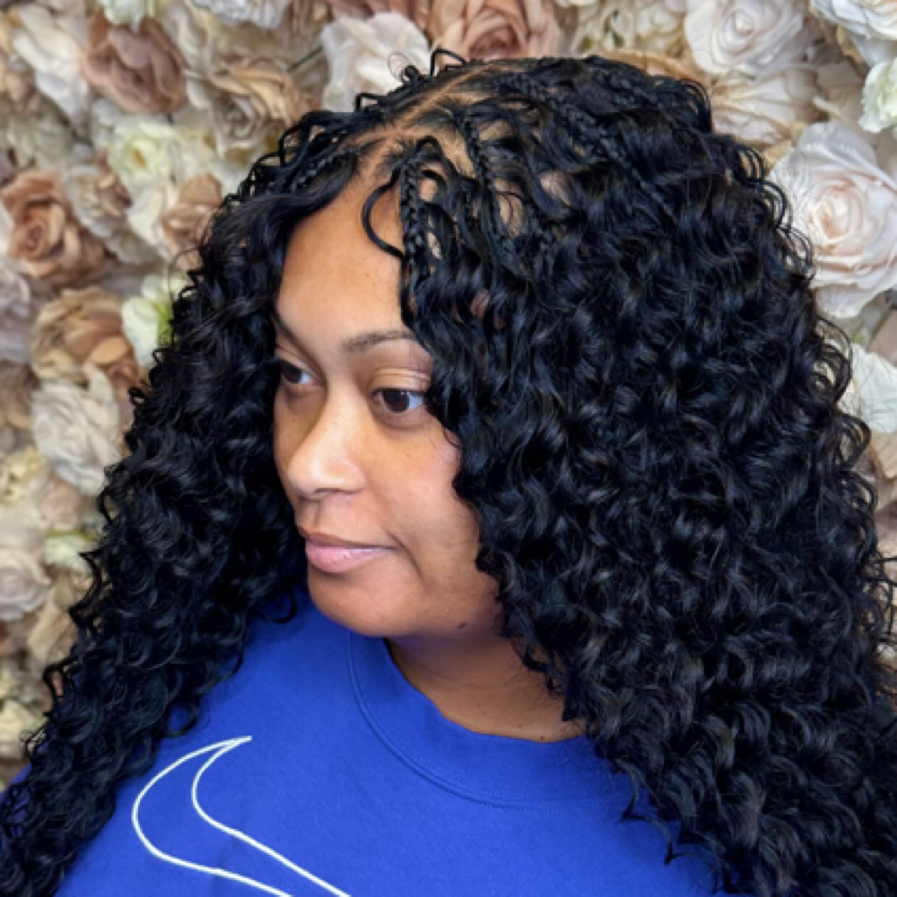 Smedium Bora Boho Knotless at Akennas Braids in Chesapeake, VA
