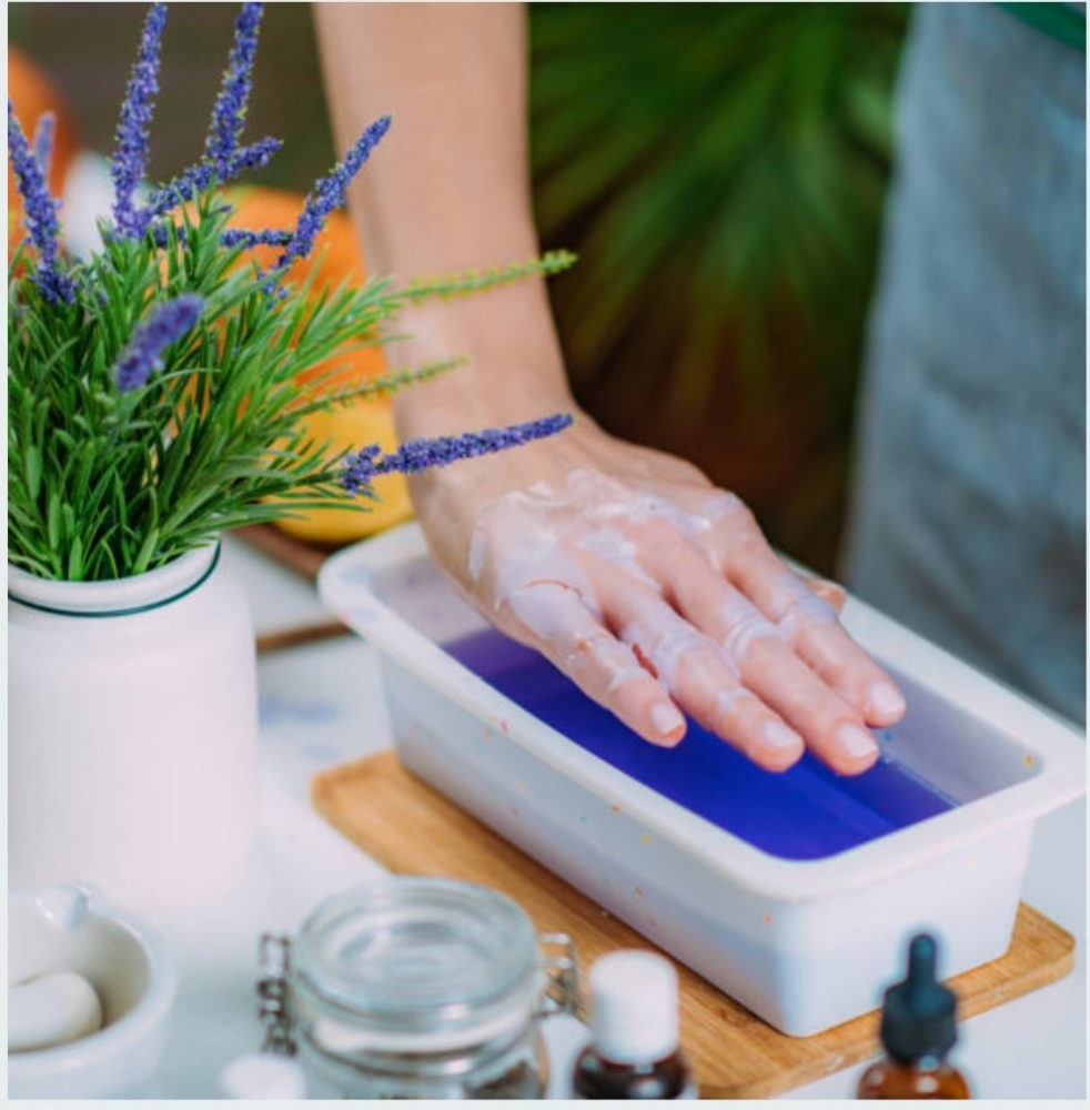 Paraffin Wax on Hands