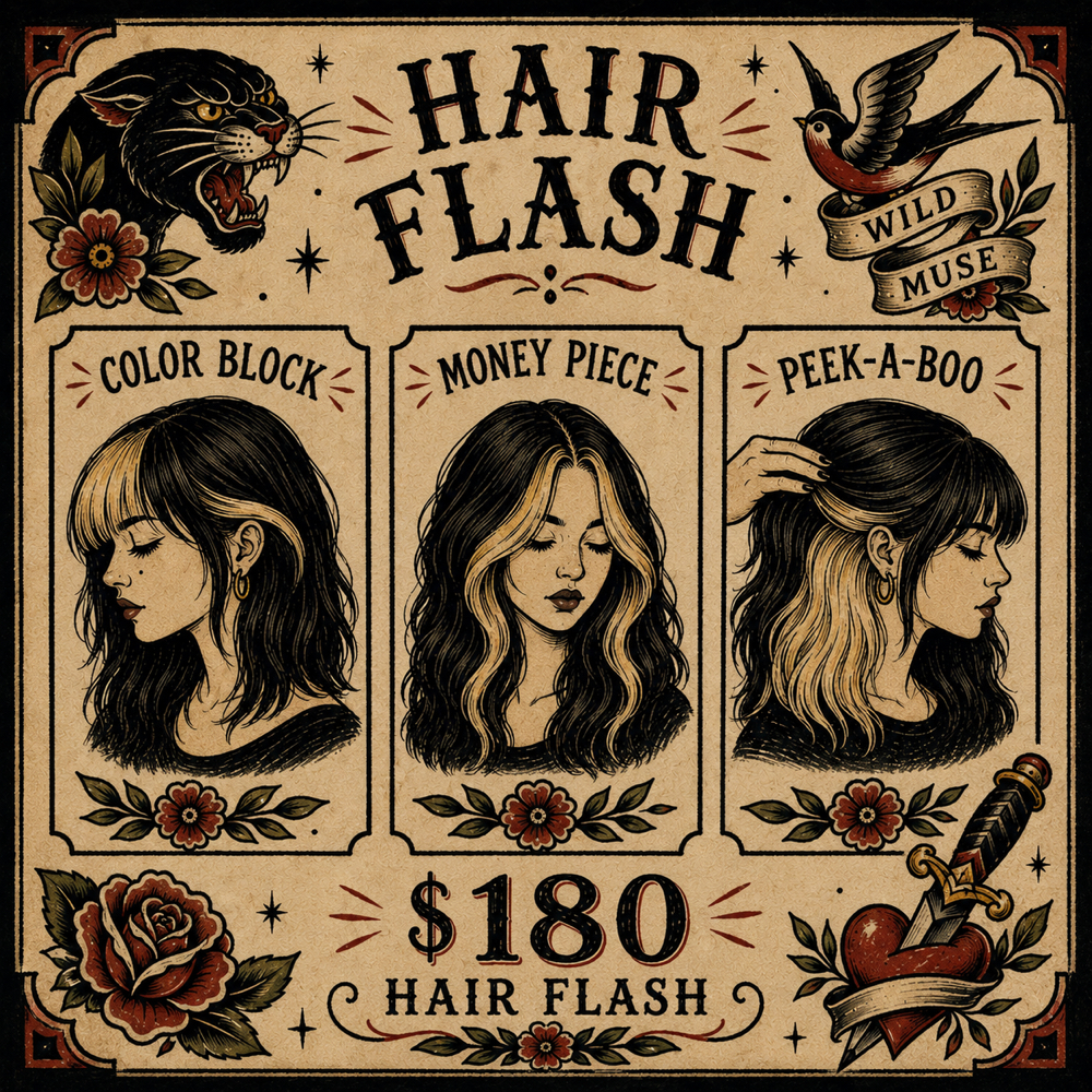 Hair Flash at Wild Muse in Livermore, CA