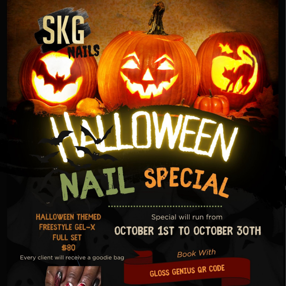 Halloween Freestyle Nail Special at Southern Komfort Glam Nails in Hutto, TX