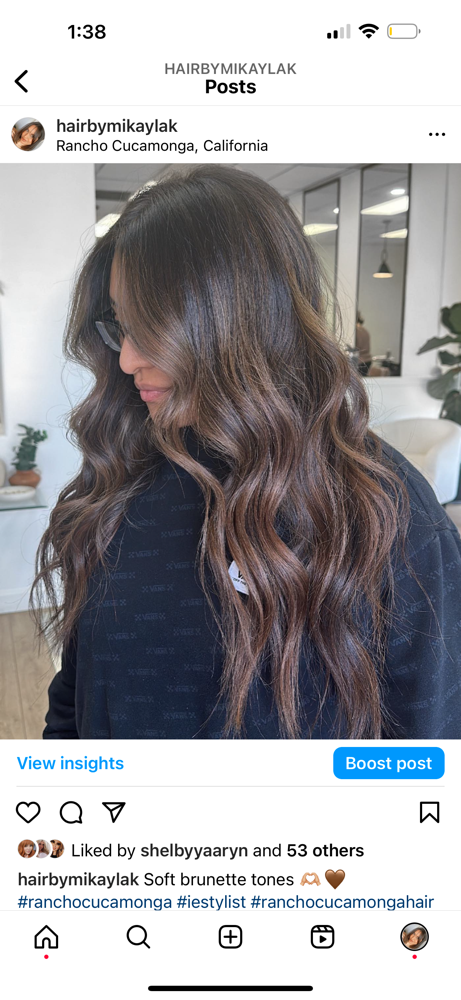 Dimensional Brunette Balayage