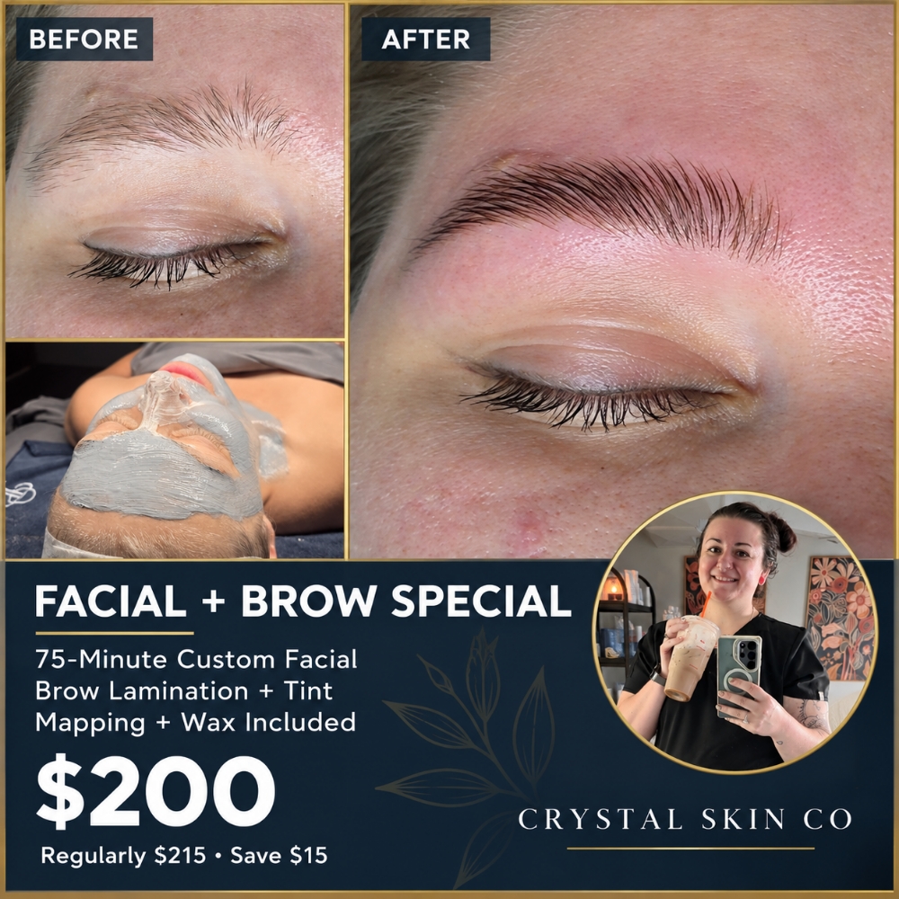 Facial & Brows at Crystal Skin Co | Lymphatic Face & Body Studio in Randleman, NC