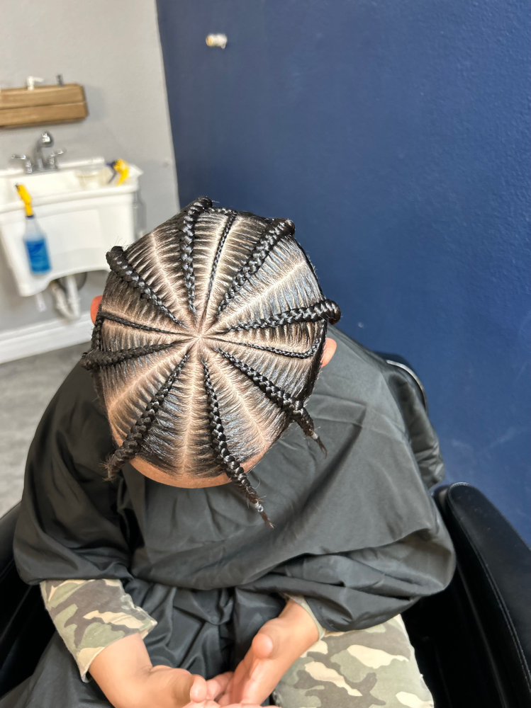 8+ Half Head Natural Cornrows