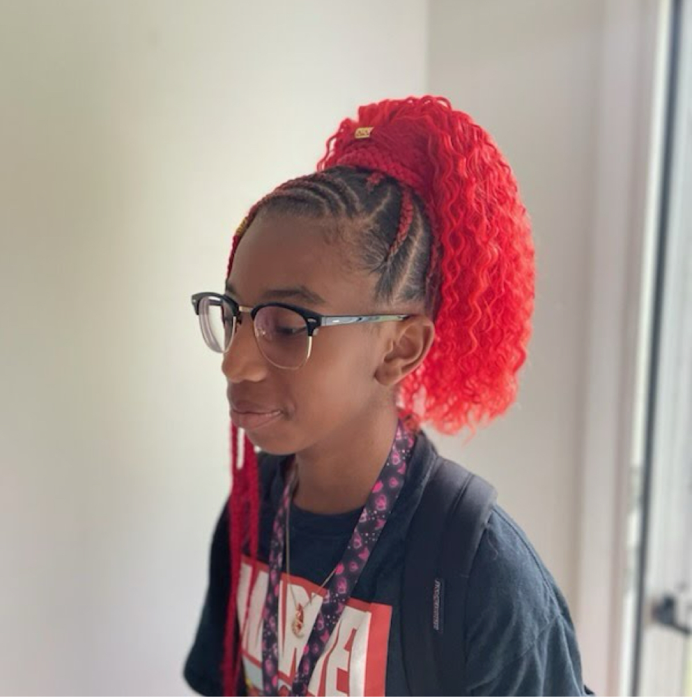 Simple Style Cornrows Ponytail at Crown Adjustments in Havelock, NC