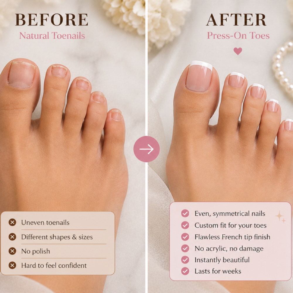 French Toes – “Classic Chic” at V’Adore Nails & Lashes in Shreveport, LA