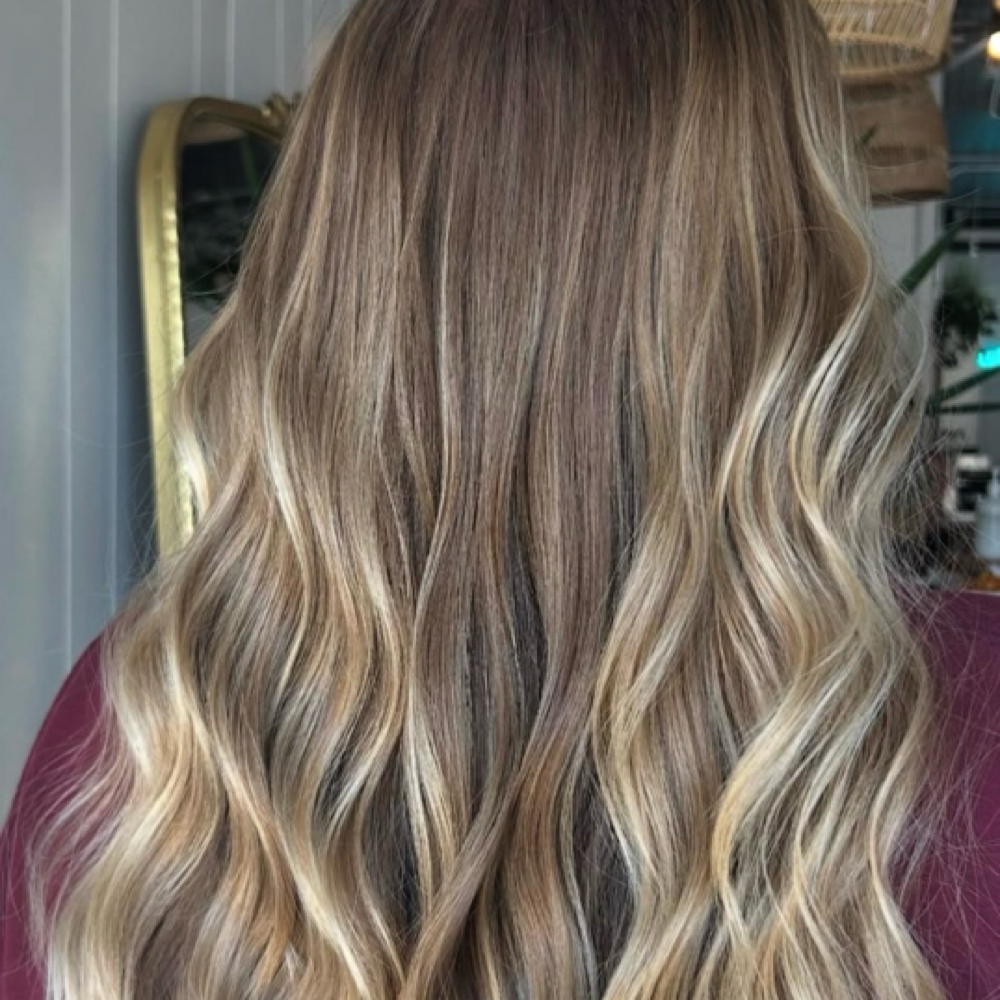 Half Custom Lightening at influx salon in Merrimac, MA
