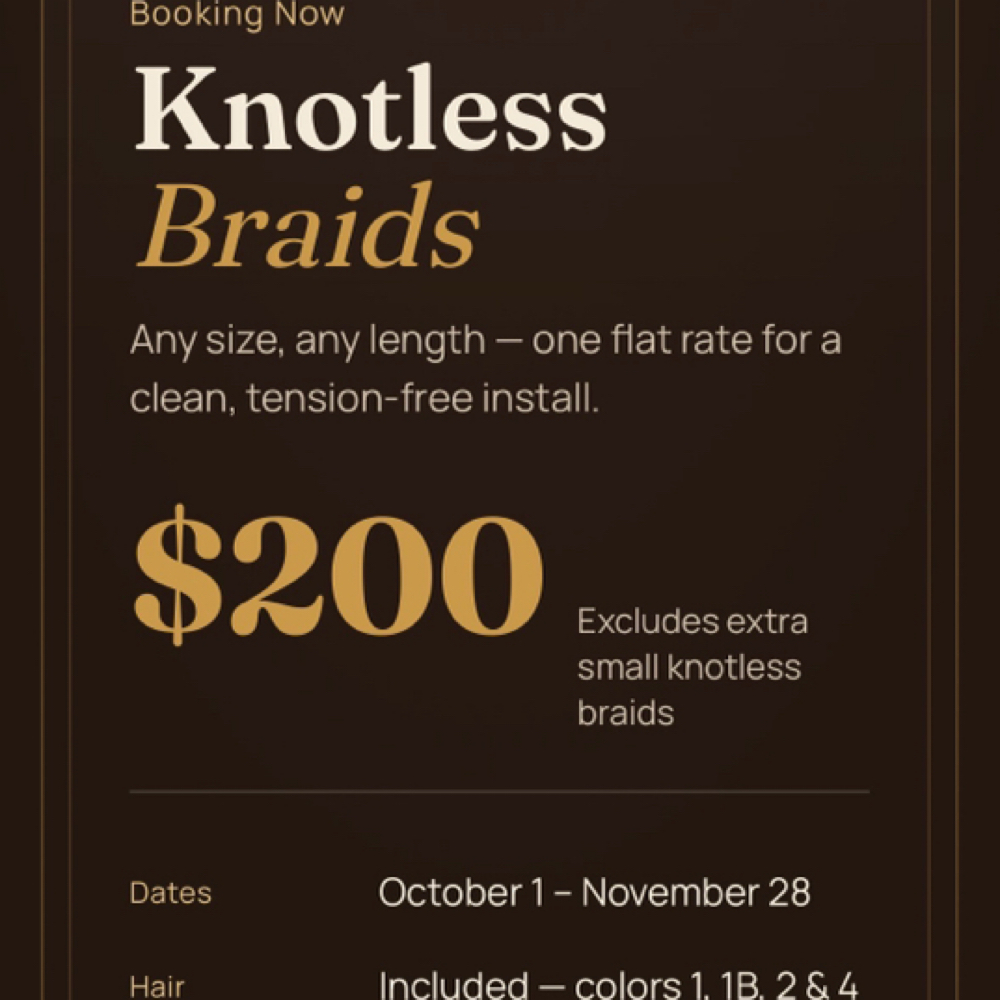π Knotless Special π at Pretty & Polished, LLC in Easton, MD