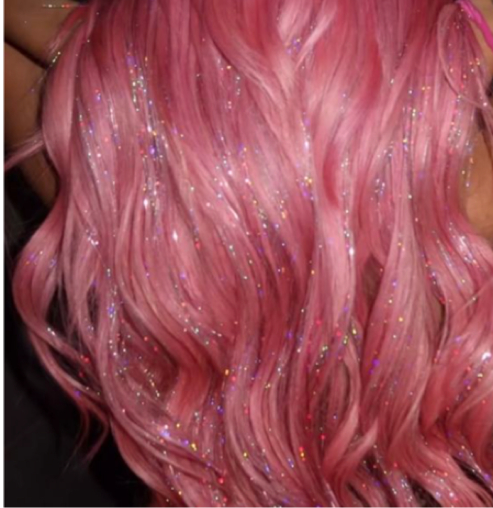 Hair tinsel 🌟 at Grace Sieck in Lubbock, TX