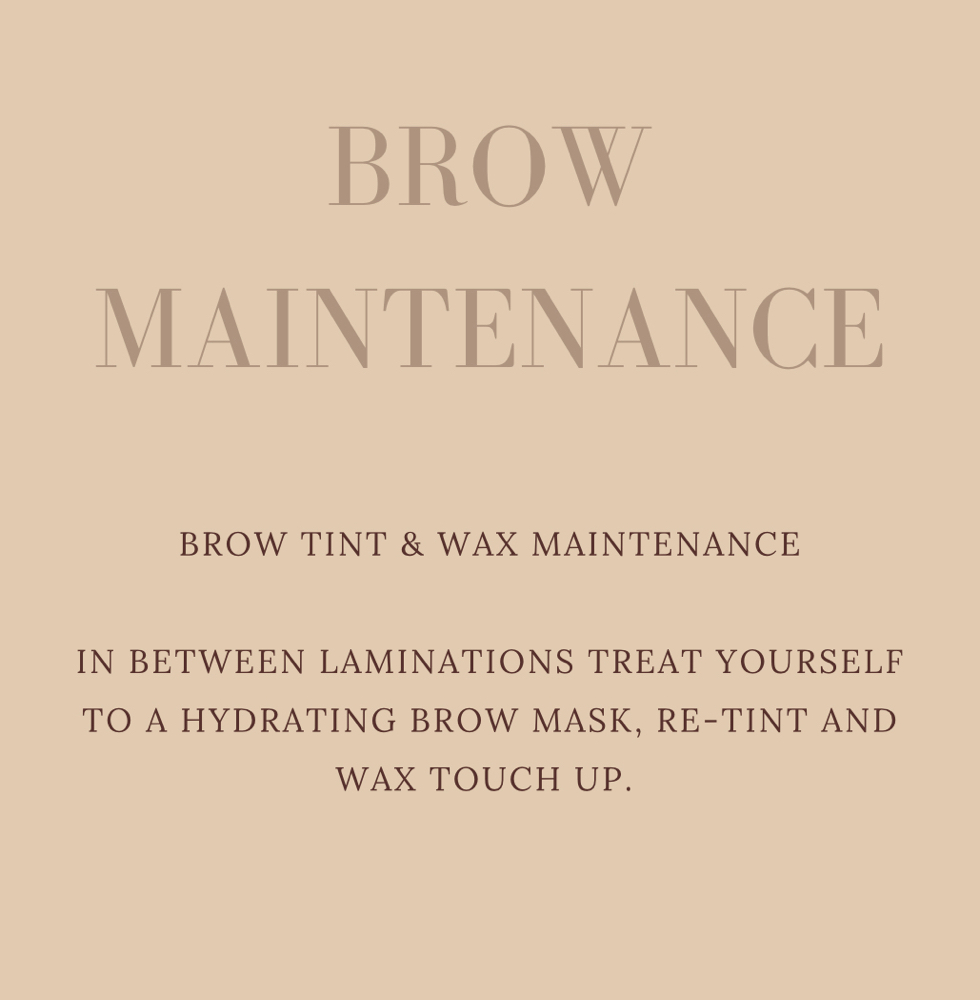 Brow Maintenance