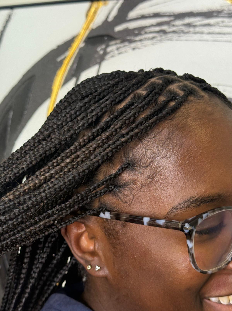 Small Knotkess Braids Waist Length at Total Class Hair Braiding in Marietta, GA