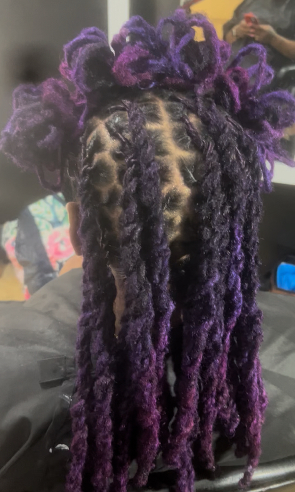 Adult Locs Color, retwist Style
