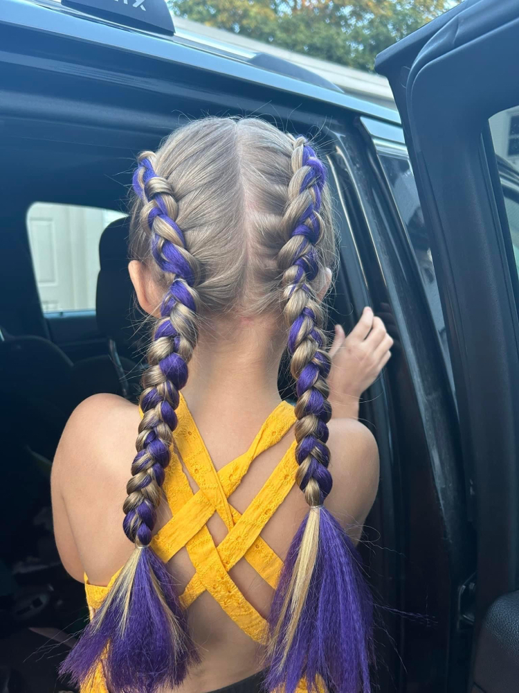 Kids Color Added Braids