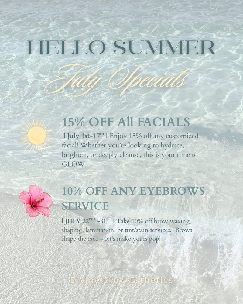 🌞 15% OFF Facials | July 1-17