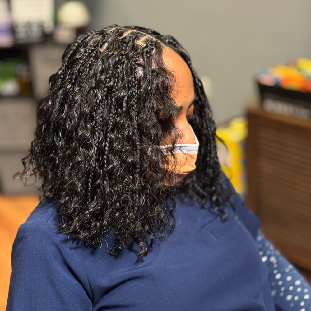 SMEDIUM Knotless Braids (BOB) at JCTouch Salon in Parkville, MD