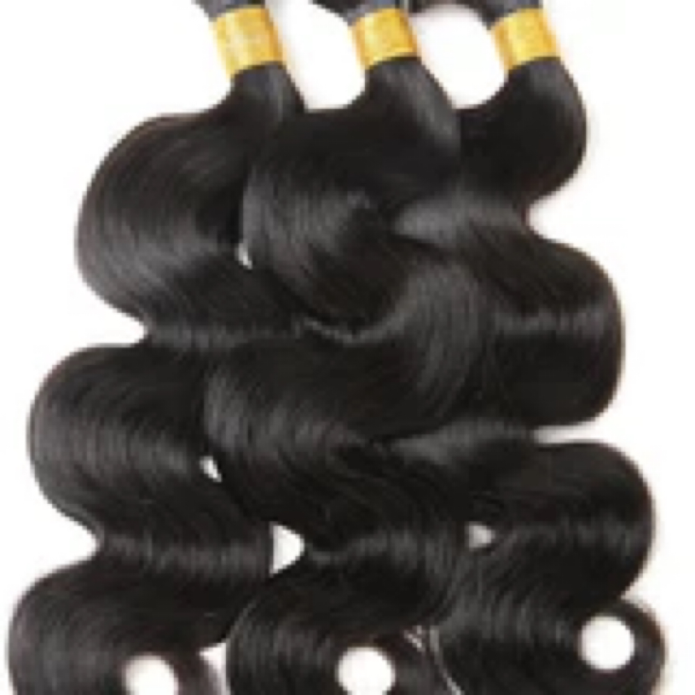 Natural Black Body Wave Bulk Hair at Canelle Braiding Lounge in Marietta, GA