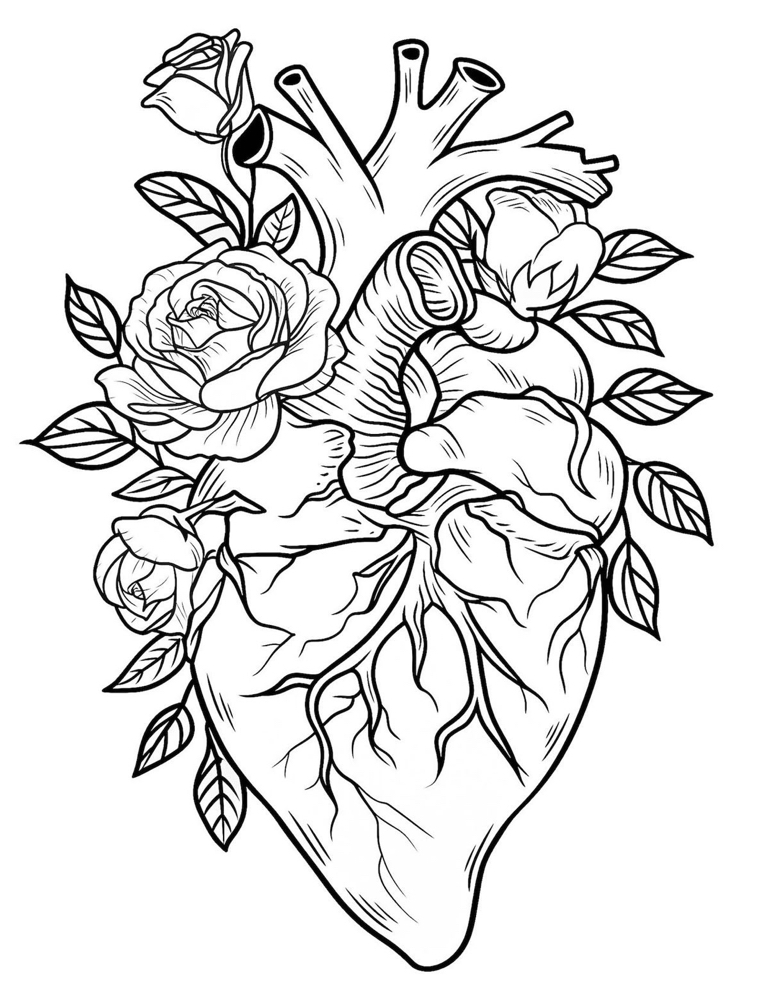 Heart & rose