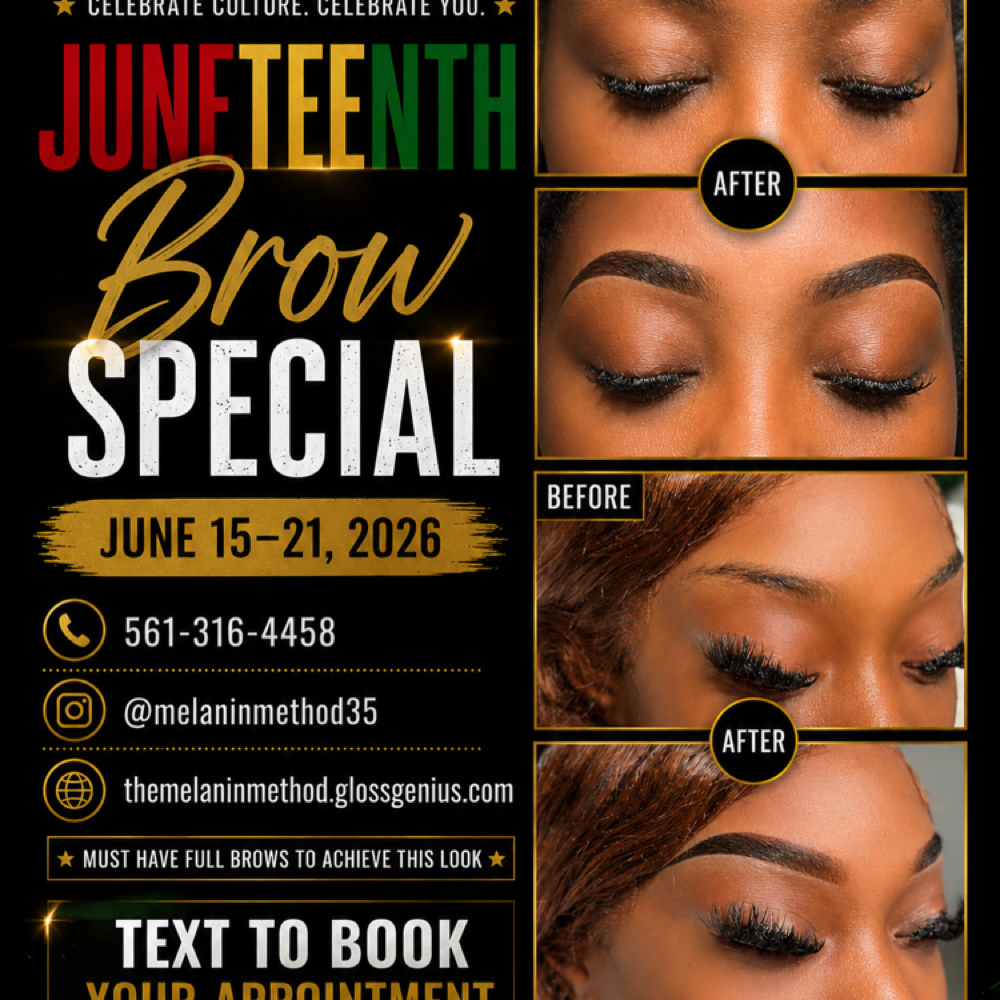 Juneteenth Brow/Tint Wax ONLY at The Melanin Method, LLC in West Palm Beach, FL