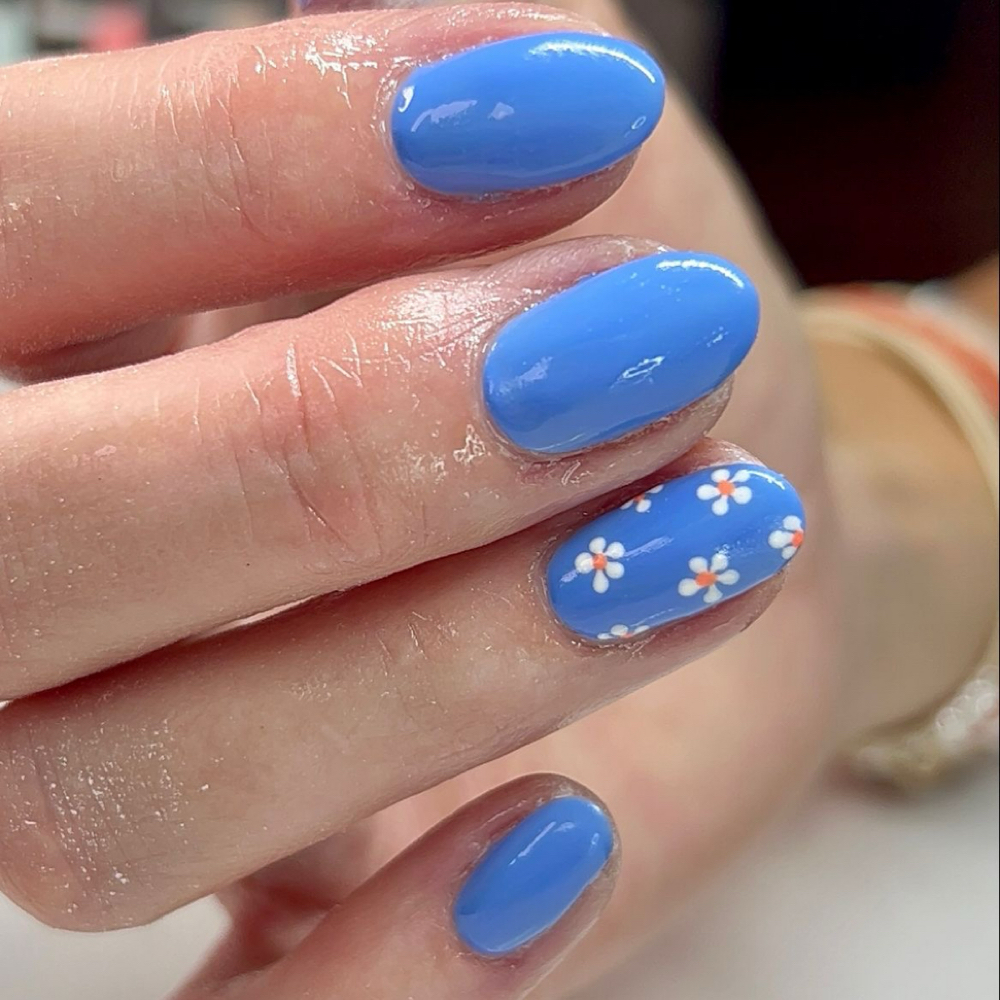 Natural Nail Hard Gel With Art at LASH + MANE in Waxahachie, TX