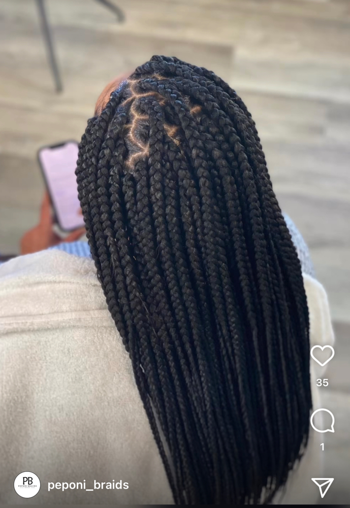 Medium Box Braids at Peponi Braids And Beauty in Dallas, TX