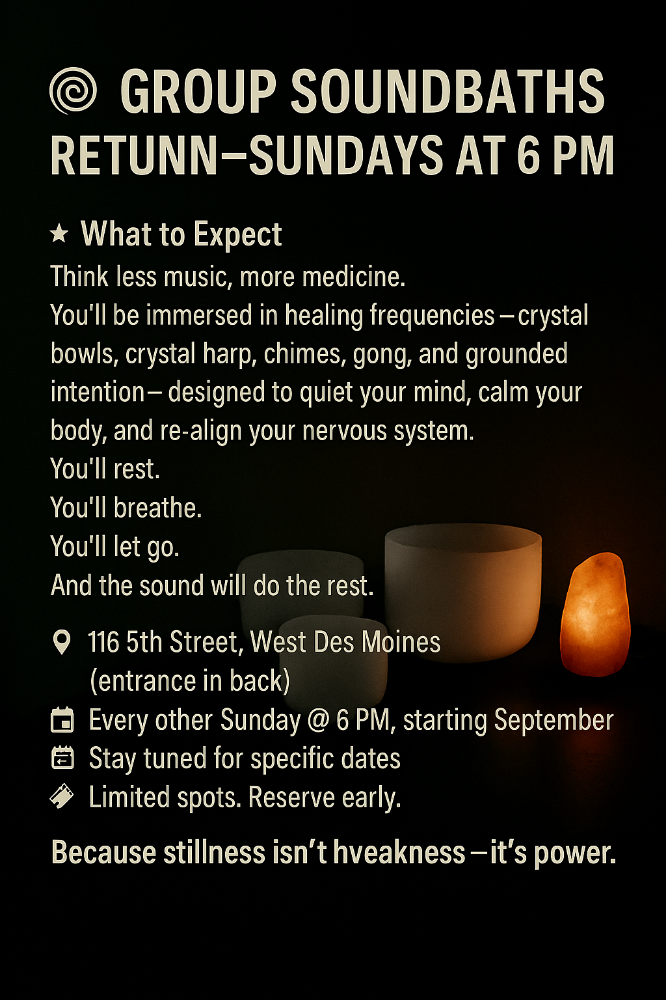 Group Sound Bath Sept 7th  6pm