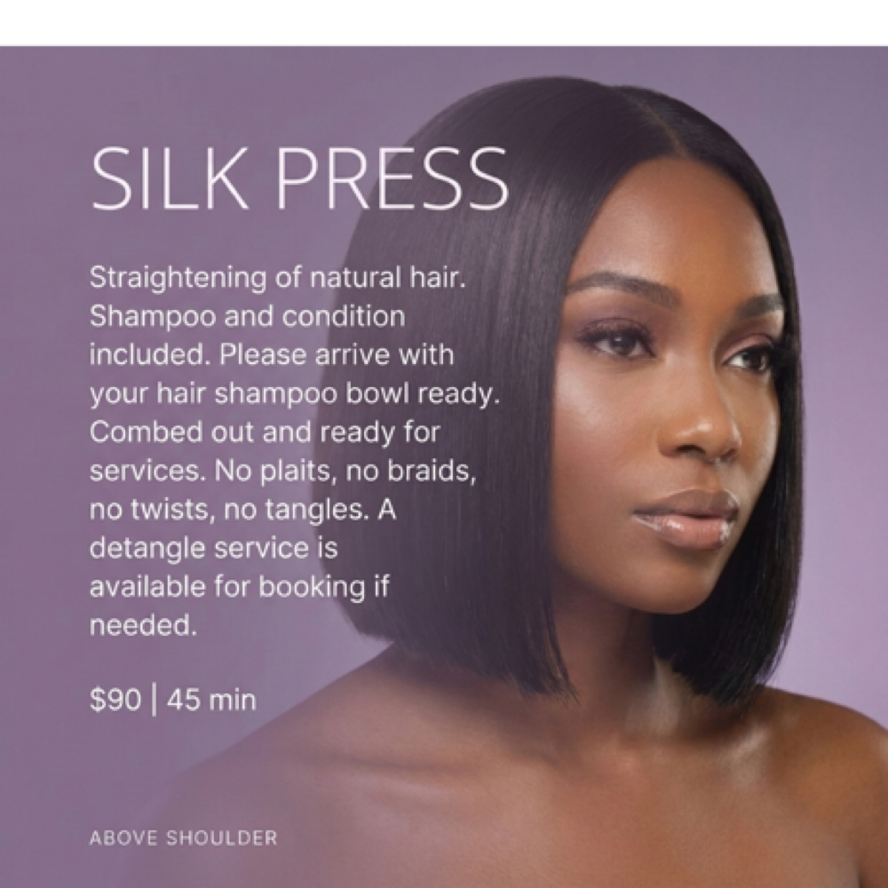 Silk Press (Above Shoulder) at Hair by J’Rena’ in Lawrenceville, GA