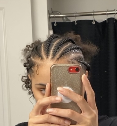 6 Stitch Braids Slanted Parts Half