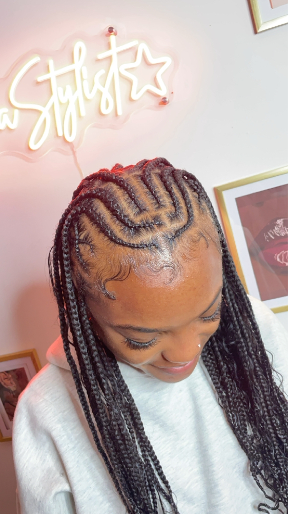 Waist-Length Medium Tribal Braids
