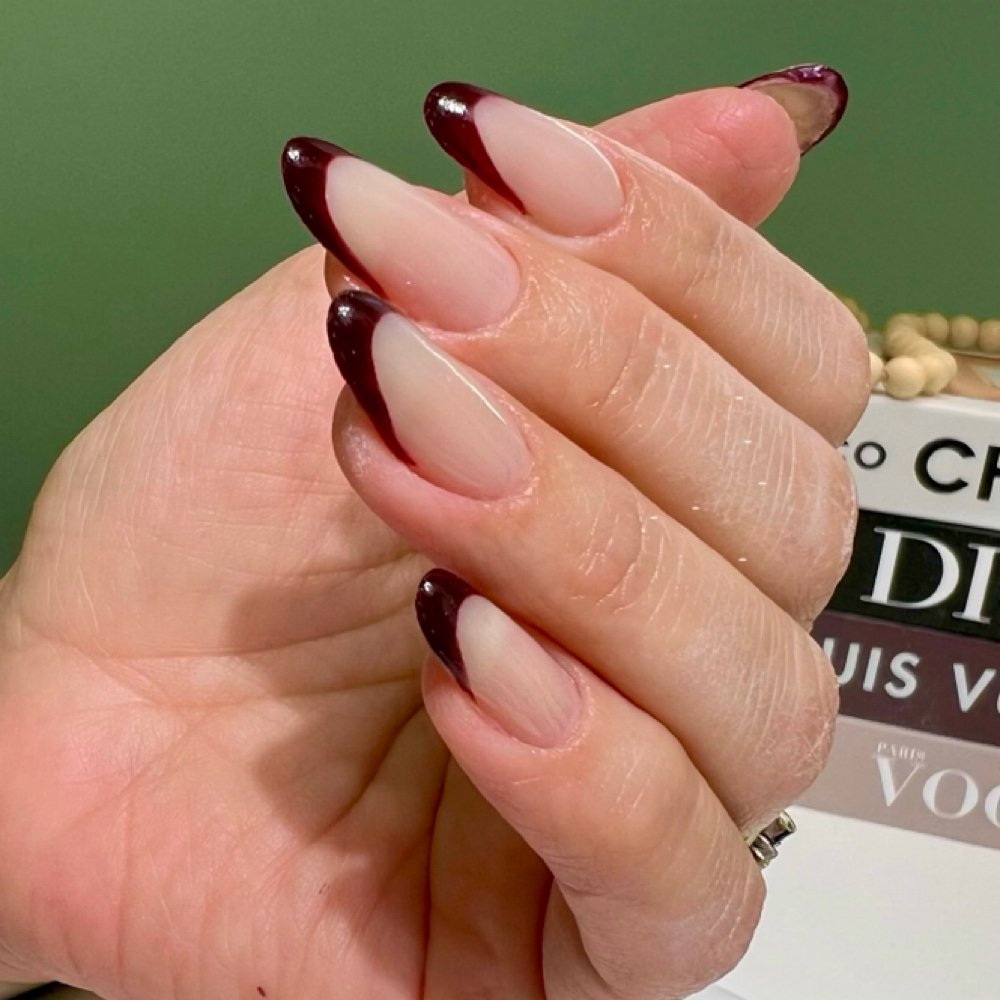 Structure Gel+Russian Mani- Initial at Liz’s Nails in Valencia, CA