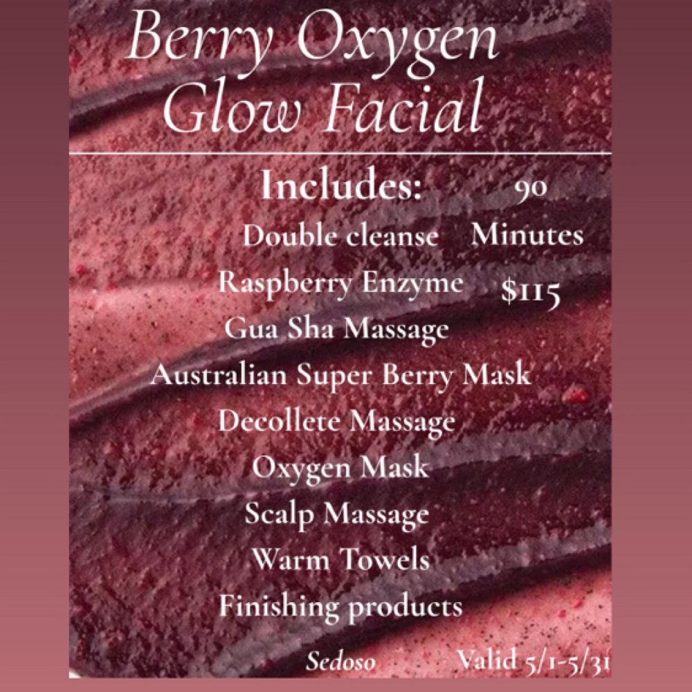 May’s Berry Oxygen Glow Facial at Sedoso in Florida, NY