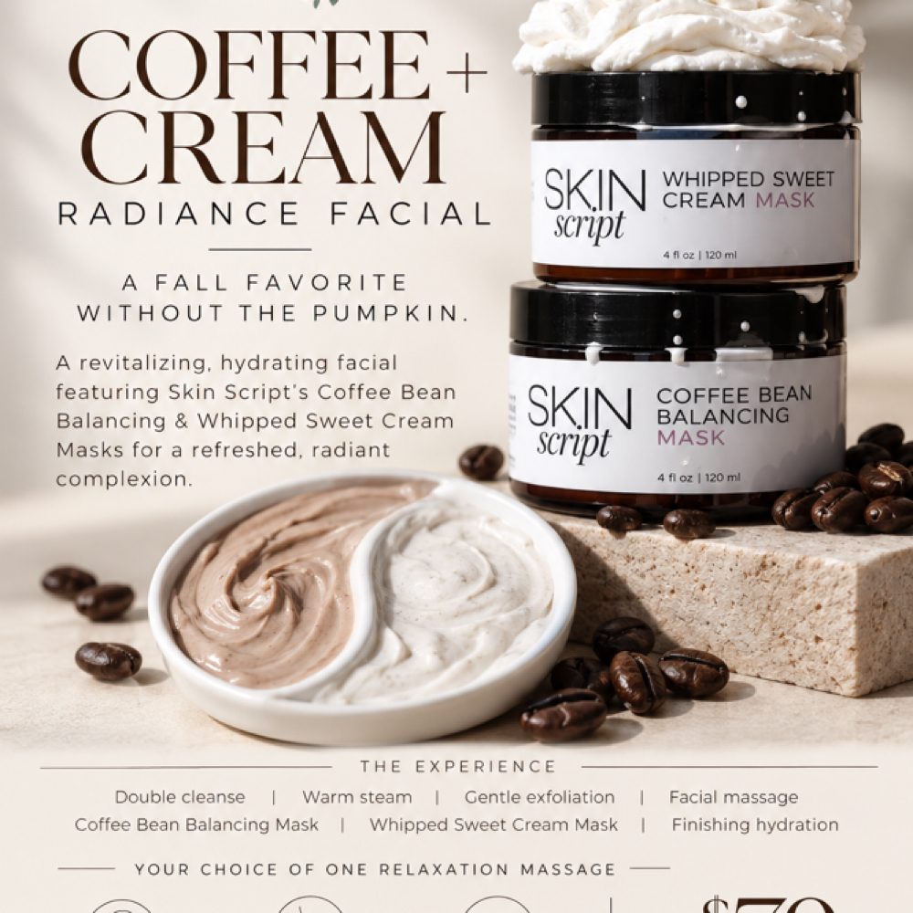 Coffee Cream Radiance Facial at MRG Beauty Bar in Fremont, OH