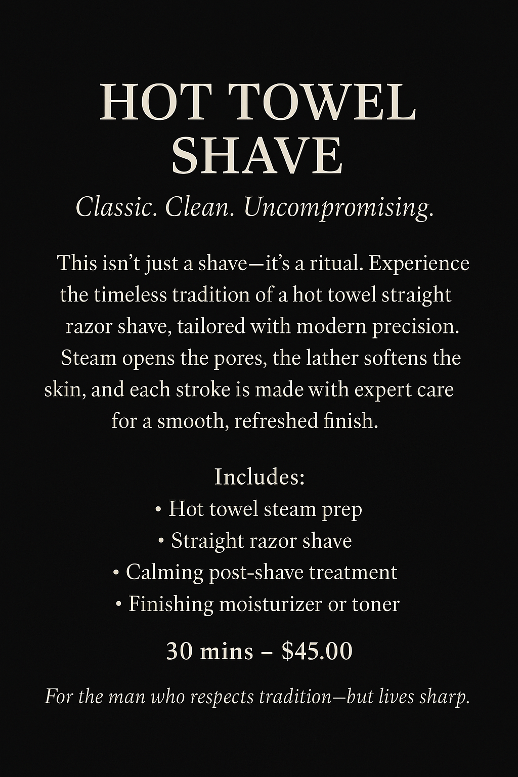 Hot towel shave