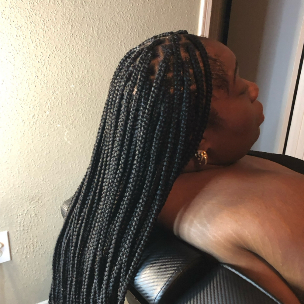 LARGE BOX BRAIDS at Burma The Braider