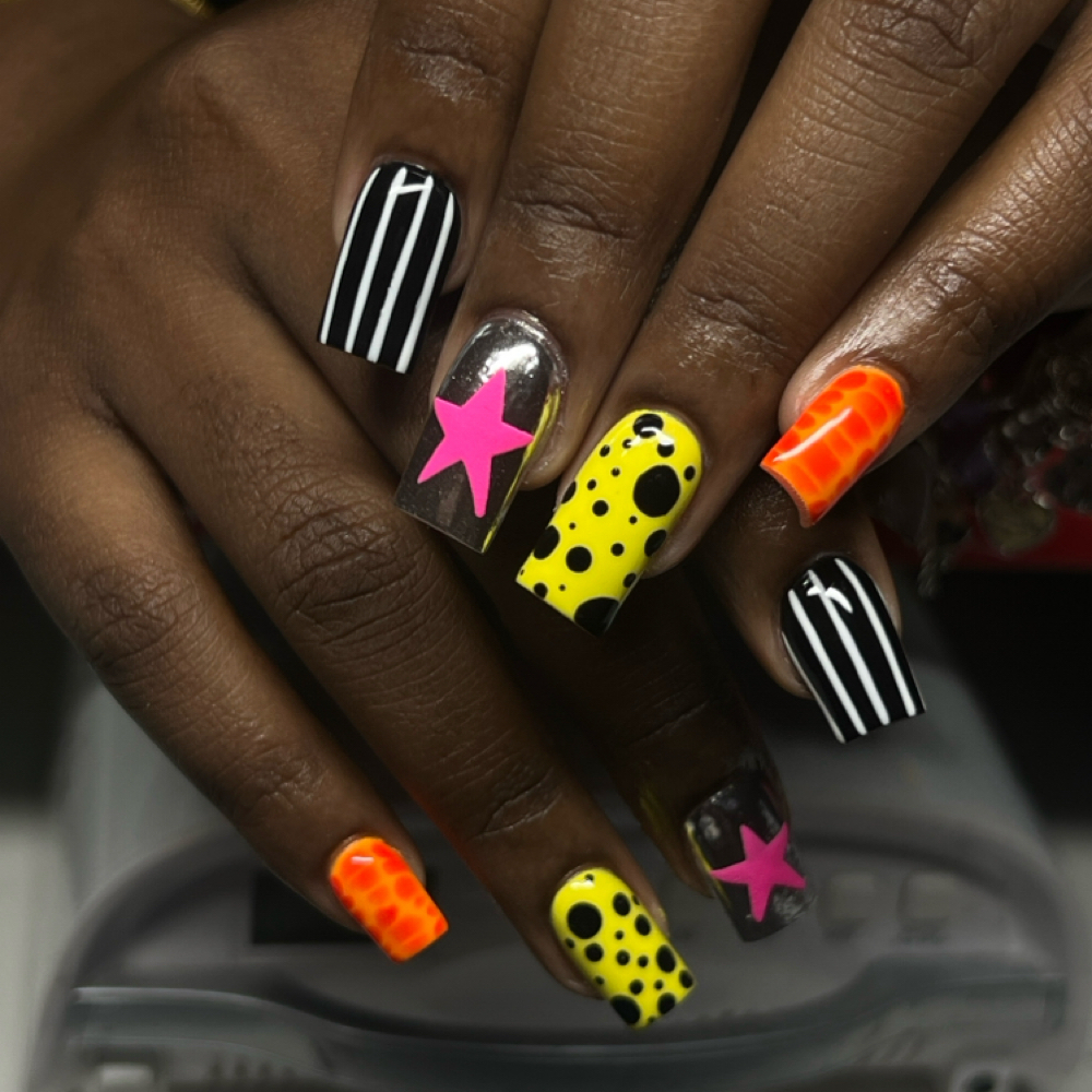 Hand Drawn Full Set at Nailz Beautified Artistry in Ruskin, FL