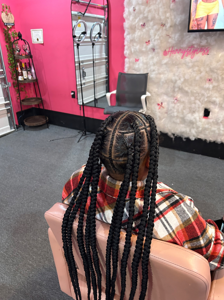 Pineapple Knotless Braids