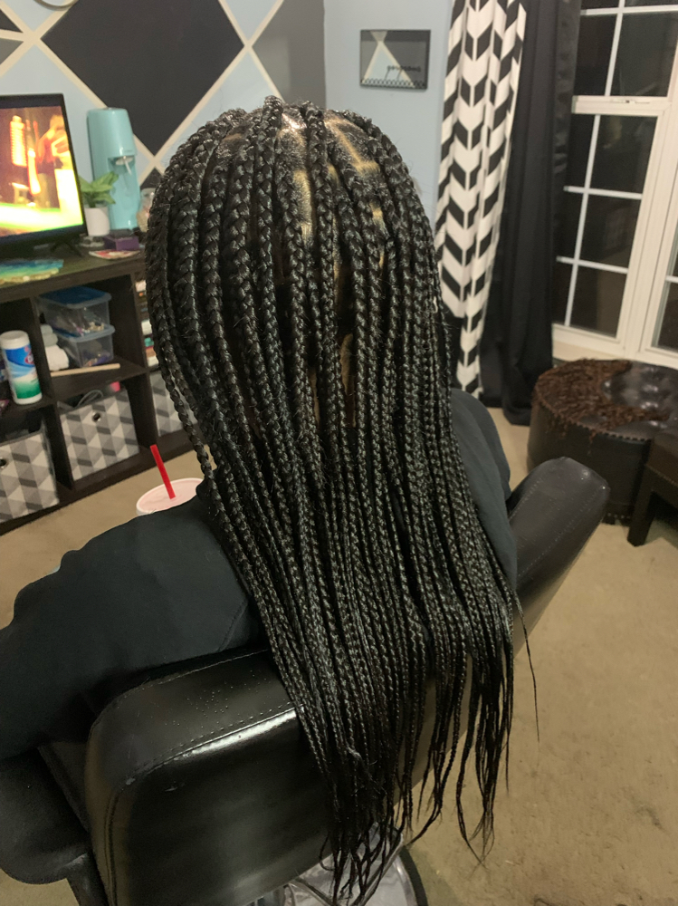 Medium/smedium Box Braid Touch Up