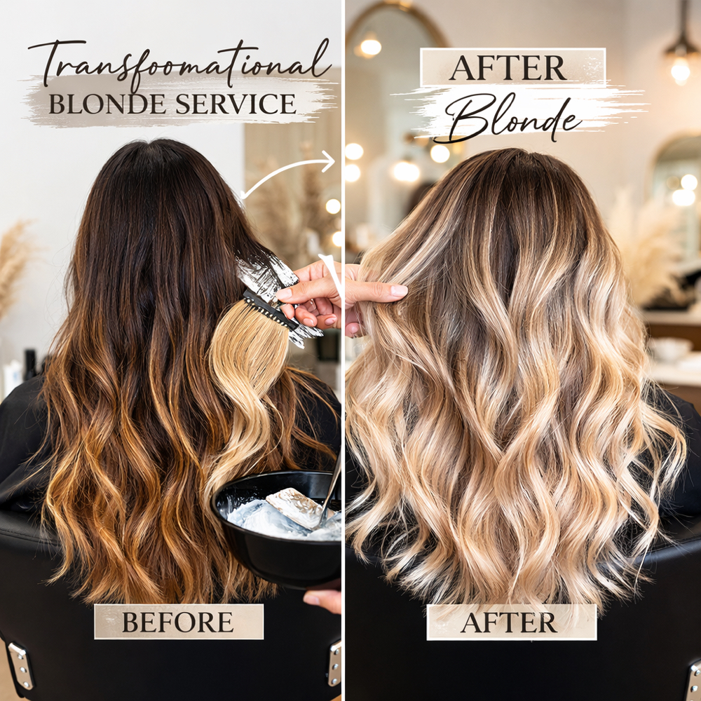 Signature Blonde Transformation at Studio M Beauty Co. in Salem, OR