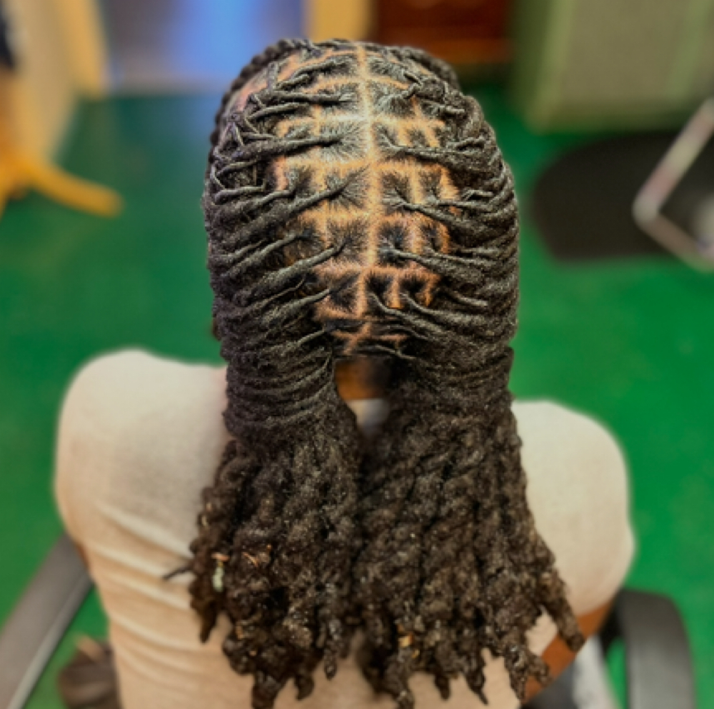 Re-twist Medium/Large Locs + Style at Butterfly Styles | Natural Locs in Long Beach, CA