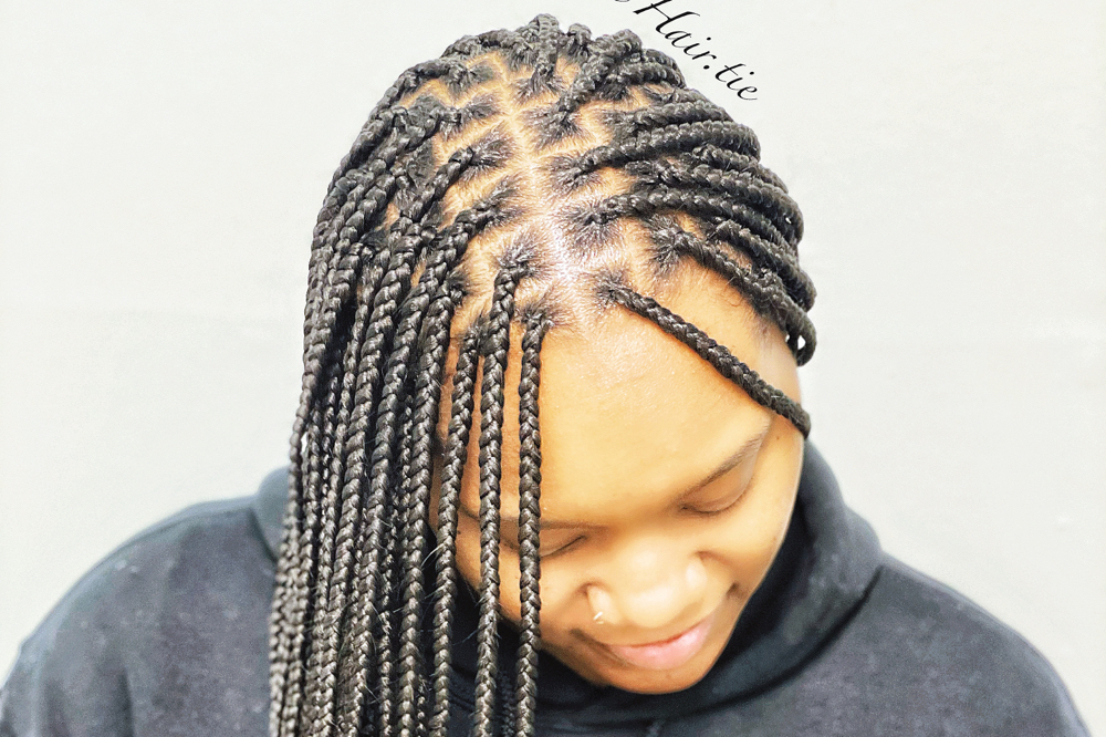 Small Knotless (Boxbraids Mid-back)