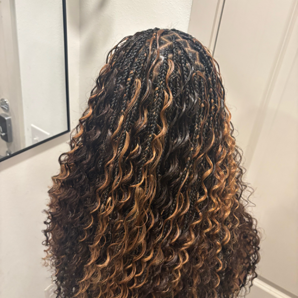 Boho chic braids at ClarSim hair braiding in austin, TX