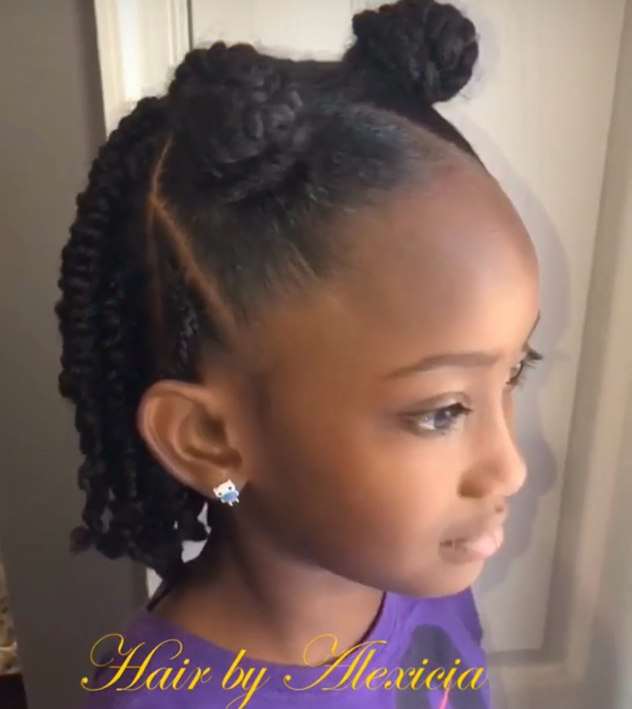 Kid Ponytails w/ Twists at Hair By Alexicia LLC in Brandywine, MD