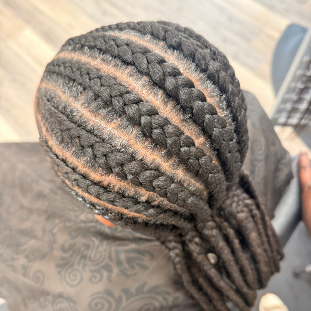 8-10 Feed In Braids at Mane In The Mirror Salon in Charlotte, NC