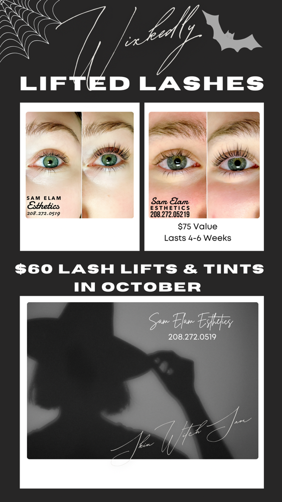 October  Lash Lift & Tint $60
