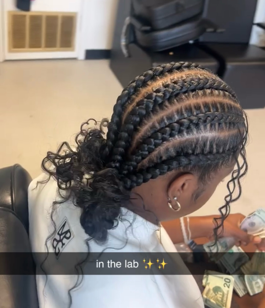 6-8 stitched braids