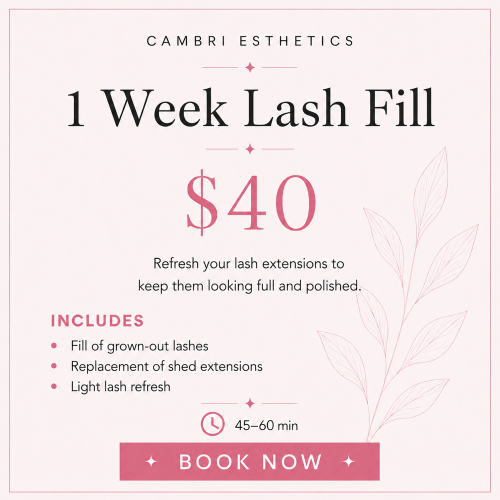 1 Week Lash Fill at Cambri Esthetics in Davenport, IA