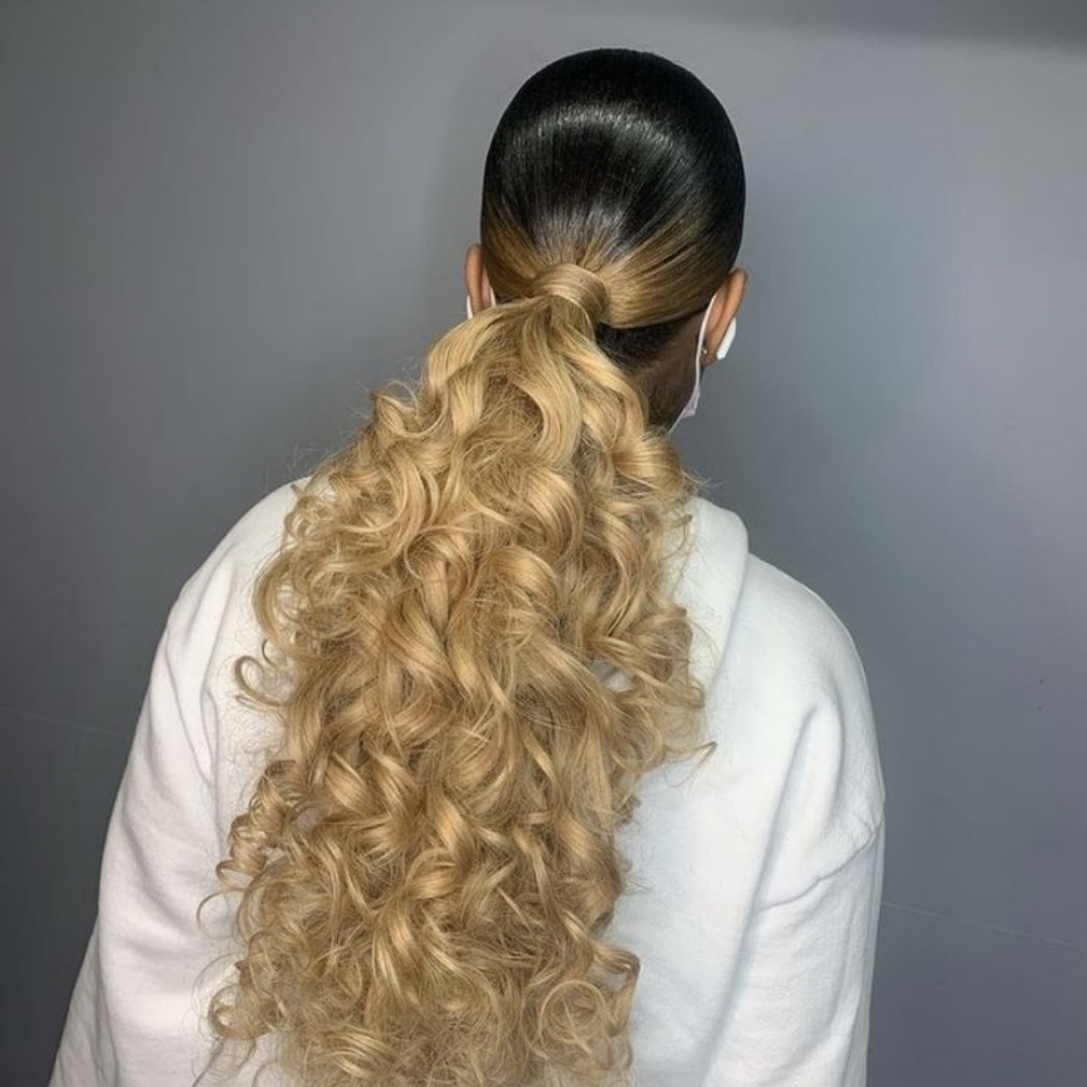 Sleek Ponytail at Billion Hairs Salon in Kansas City, KS